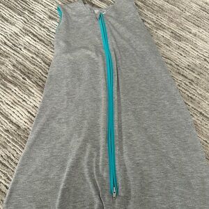 Halo Gray SleepSack with Teal Accent